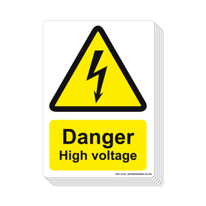 6-Pack Danger High Voltage Signs - Artbox Printers