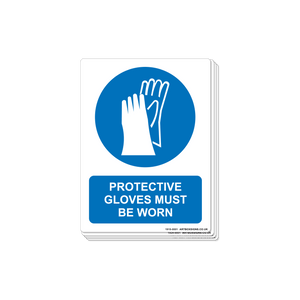 6-Pack Protective Gloves Must Be Worn Coronavirus Sign - Artbox Printers