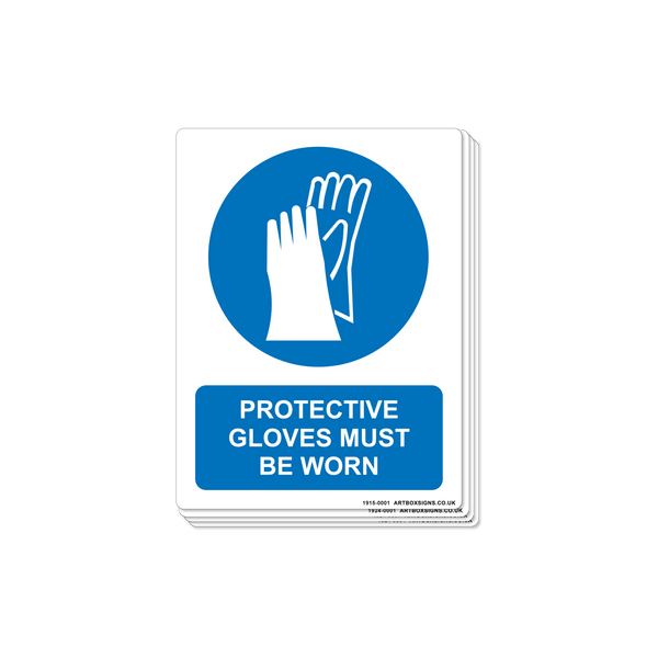 6-Pack Protective Gloves Must Be Worn Coronavirus Sign - Artbox Printers