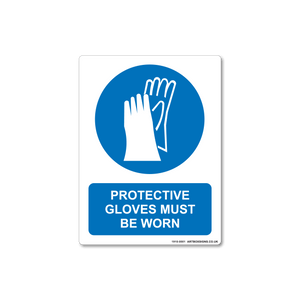 Protective Gloves Must Be Worn Coronavirus Sign - Artbox Printers