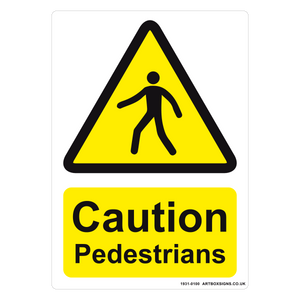 Caution Pedestrians Crossing Sign - Artbox Printers