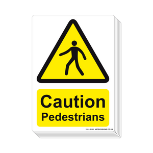 6-Pack Caution Pedestrians Crossing Sign - Artbox Printers