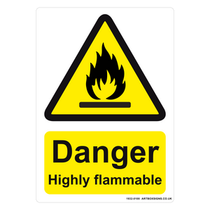 Caution Danger Highly Flammable Sign - Artbox Printers