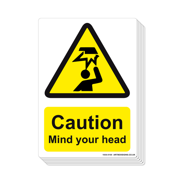 6-Pack Caution Mind Your Head Signs - Artbox Printers