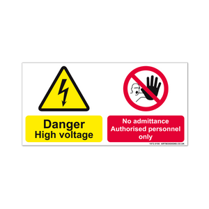 Danger High Voltage and No Admittance Multi-Message Sign - Artbox Printers