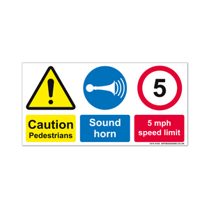 Caution Sound Horn/5mph Multi-Message Sign - Artbox Printers