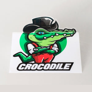 custom clear transparent crocodile sticker