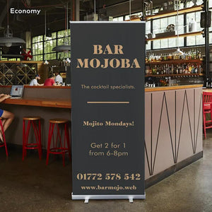 Cheap Roller Banner in Restaurant