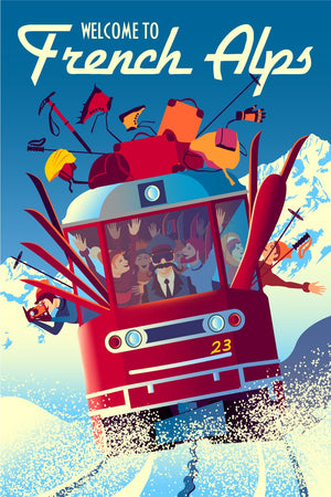 French Alps Mountain Train - Artbox Printers