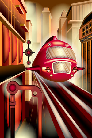 Futurism Train Art Deco - Artbox Printers